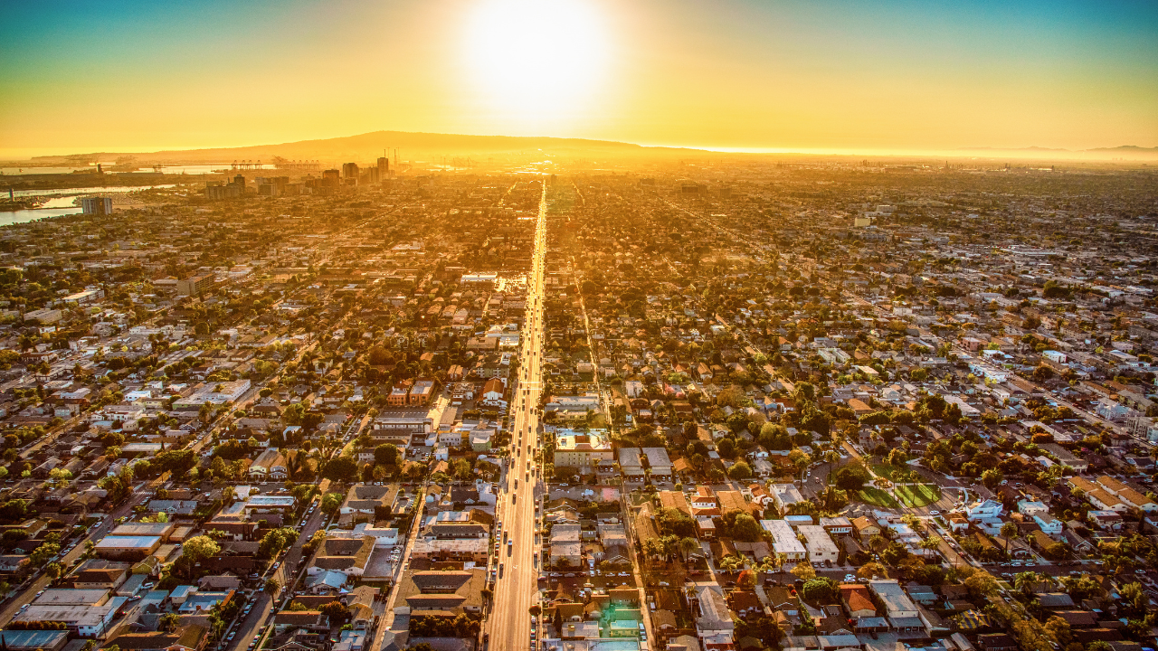 Long Beach neighborhood aerial representing larger-home buyer context
